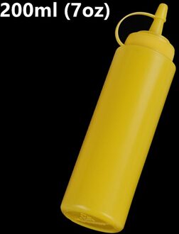 5/7/8/12Oz Saus Azijn Olie Ketchup Jus Cruet Keuken Accessoires Juskom Plastic Kruiderij dispenser Squeeze Fles 200ml-geel