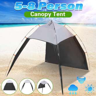 5-8 persoon Pergola Winddicht Outdoor Tent Zomer UV Tarp Zonnescherm Camping Vissen Driehoek Strand Cabana Tent Luifel draagbare