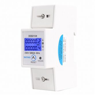 5-80A Ac 230V 50Hz Eenfase Wattmeter Stroomverbruik Watt Elektrische Energie Meter Kwh Met Reset Functie