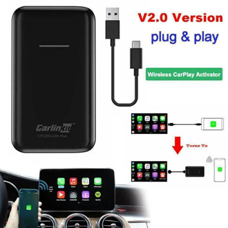 5.8GHz Wireless Apple CarPlay Activator for Audi Porsche VW Volvo Peugeot Honda Kia Hyundai Benz Wired to Wireless CarPlay