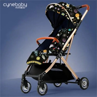 5.8kg Light Baby Stroller High view stroller Umbrella Newborn Carriage Sit And Lie Down Gold Frame Travelling Baby Car