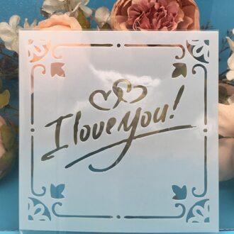 5.9 "I Love U DIY Craft Gelaagdheid Stencils Muur Schilderen Scrapbooking Stempelen Embossing Album Papieren Kaart Template F5543