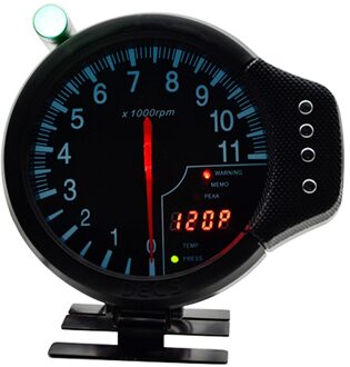 5 "Auto Gauge Toerenteller EL-3-in-1 Meter (Zwart Of Wit) zwart FACE