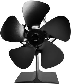 5 Blades Haard Fan Rustig Veilig Houtkachel Warmte Aangedreven Efficiënte Warmteverdeling Thuis Haard Eco Houtkachel Fan