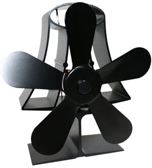 5 Blades Warmte Aangedreven Kachel Fan Wandmontage Silient Haard Fan Hout Brander