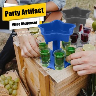 5 Borrelglas Dispenser En Houder Vijfpuntige Ster Party Giet Artefact Borrelglaasjes Voor Wodka Wijn Glasses45 #