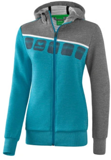 5-C Dames Trainingsjack - Jassen  - blauw licht - 34