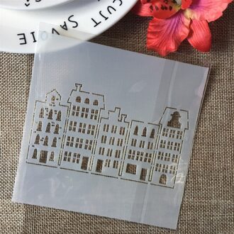 5 "cirkel in Cirkel Knoop DIY Gelaagdheid Stencils Muur Schilderen Plakboek Kleuring Embossing Album Decoratieve Kaart Template F