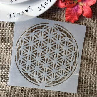 5 "cirkel in Cirkel Knoop DIY Gelaagdheid Stencils Muur Schilderen Plakboek Kleuring Embossing Album Decoratieve Kaart Template