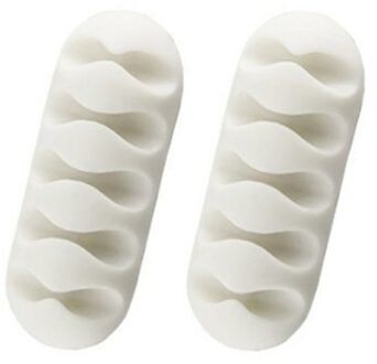 5-Clip Oortelefoon Kabelhaspel Organisator Charger Kabel Houder Bevestiging Clip Portabel Duurzaam Kabelhaspel Charger Wire Vaststelling Apparaat 05 1stk