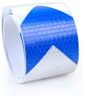 5 Cm Breedte Lange Zelfklevende Pvc Reflecterende Veiligheidswaarschuwing Tape Road Verkeer Bouwplaats Reflecterende Pijl Blauw