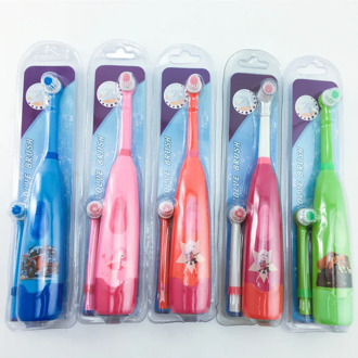 5-color Electric Children's Toothbrush With 2 Replacement Electric brush heads for Children's Dental health