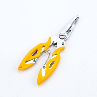 5 Colorsfishing Tang Scissor Braid Line Lure Cutter Hook Remover Etc. Tackle Tool Snijden Vis Gebruik Tang Multifunctionele Schaar geel