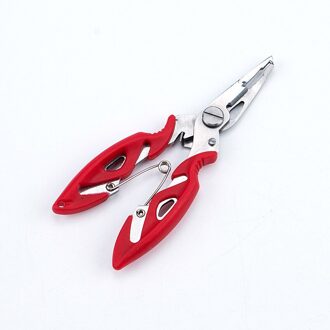 5 Colorsfishing Tang Scissor Braid Line Lure Cutter Hook Remover Etc. Tackle Tool Snijden Vis Gebruik Tang Multifunctionele Schaar rood