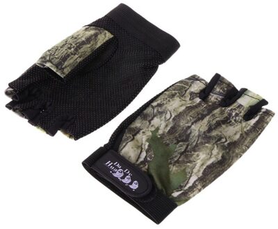 5 Cut Vinger Anti Slip Green Camo Camouflage Vissen Handschoenen Top Outdoor Sport Antislip Vissen Handschoenen N20