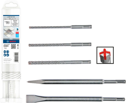 5-delige SDS-plus PRO Plus 5X boren en beitelset - 2607017515