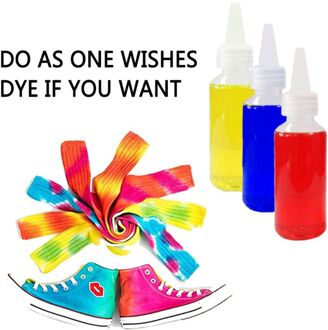 5 Fles Tie Dye Pigment Handschoenen Rubber Band Kit Niet Giftig Diy Kleding Graffiti