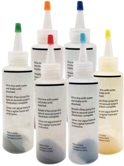 5 Flessen Diy Kits Voor Stof Textiel Ambachtelijke Kunsten Kit Muti-Kleur Kleurstoffen Permanente Verf Voor Diy Arts Kleding stof 50Ml # YL10 6stk