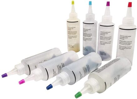 5 Flessen Diy Kits Voor Stof Textiel Ambachtelijke Kunsten Kit Muti-Kleur Kleurstoffen Permanente Verf Voor Diy Arts Kleding stof 50Ml # YL10 8stk