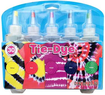 5 Flessen Tie Dye Kit 5 Kleur Stof Textiel Een Stap Diy Voor Stof Textiel Ambachtelijke Verf Kleur voor Kleding