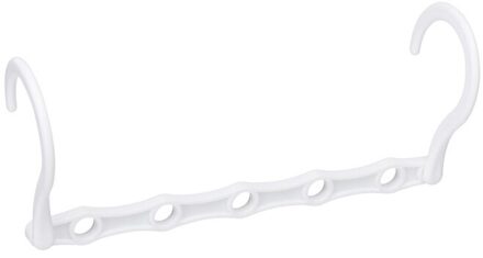 5 Gat Magic Coat Kleerhanger Multifunctionele Houder Kleding Opknoping Organizer Folding Roterende Jas Opbergrek wit