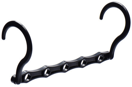 5 Gat Magic Coat Kleerhanger Multifunctionele Houder Kleding Opknoping Organizer Folding Roterende Jas Opbergrek zwart
