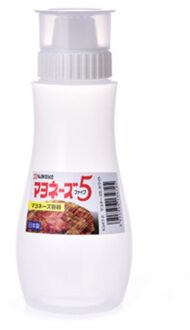 5 Gat Salade Dressing Squeeze Fles Azijn Olie Ketchup Mosterd Dispenser 380Ml P0RE wit