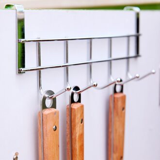 5 Haak Deur Rek Badkamer Keuken Muur Roestvrij Staal Kleding Haak Hanger Holderc