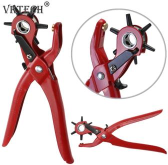 5 Hole Size Riem Perforator Tool Voor Lederen Leathercraft Gaten Ponsmachine 3-In-1 Hand Tangen lederen Gereedschap