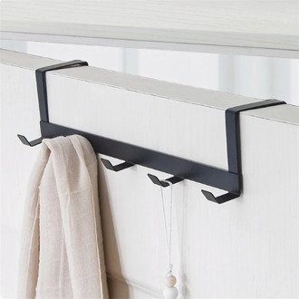 5 Hooks Hanging Door Rack Organizer Clothes Door Hanger Hooks 5 Kg Bearing Course Door Rack Paper Towel Holder Home Organizer