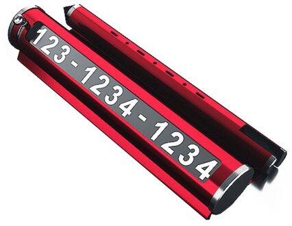 5 In 1 Auto Styling Tijdelijke Parking Nummerplaat Auto Mobiele Telefoon Houder Auto Safty Hamer Snijder Auto Aromatherapie Auto accessoire Rood