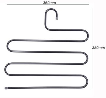 5 In 1 Broek Rack Closet Organizer Kleerhangers Planken Rvs Garderobe Magische Broek Hanger Jas Opslag Rangement zilver