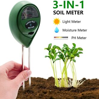 5-In-1 Digitale Bodem Ph Meter Vochtmeter Ph Niveaus Temperatuur Zonlicht Intensiteit Vochtigheid Tester Voor Tuin planten Zaaien 3-In-1 Type1