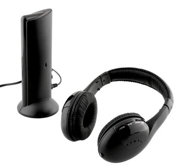 5 In 1 Draadloze Headset Hoofdtelefoon Voor Pc Fm Radio Universele Noise Cancelling Voice Chat Hoge Fidelity Home Voor Pc tv Dvd Cd MP3