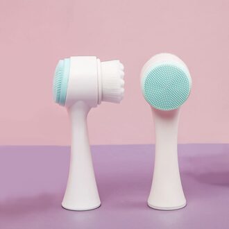 5 In 1 Elektrische Gezichtsreiniger Gezicht Wassen Cleaning Mini Skin Pore Cleaner Beauty Body Massage Gezicht Wassen Borstel Machine handleiding-blauw