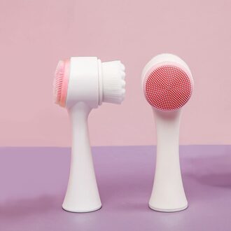 5 In 1 Elektrische Gezichtsreiniger Gezicht Wassen Cleaning Mini Skin Pore Cleaner Beauty Body Massage Gezicht Wassen Borstel Machine handleiding-roze