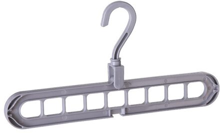 5-In-1 Mode Broek Rack Draagbare Kleerhanger Rvs Multi-Functionele Kledingkast Hanger Closet organizer grijs