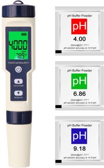 5 In 1 Multi-Parameter Combo Testen Meter Ph/Ec/Tds/Zoutgehalte/Thermometer Digitale Multi-Functie Tester Water Quality Tester met Blacklight