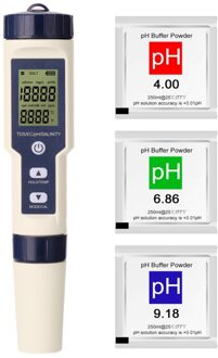 5 In 1 Multi-Parameter Combo Testen Meter Ph/Ec/Tds/Zoutgehalte/Thermometer Digitale Multi-Functie Tester Water Quality Tester
