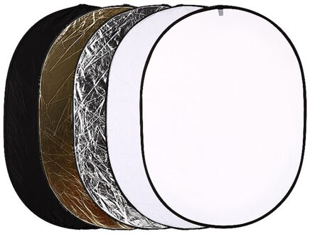5 In 1 Rits Fotostudio Reflector Outdoor Fotografie Verlichting Omkeerbaar Multi Disc Met Draagtas Ovale Inklapbare Achtergrond