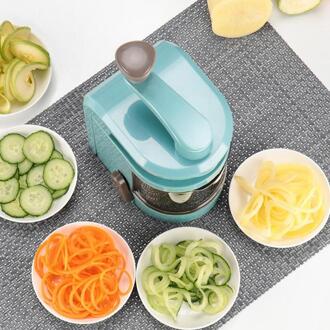 5 In 1 Spiralizer Groentesnijder Met 4 Pasta Cutter Roterende Courgette Slicer Noedels Maker Spaghetti Bladen Te D7I9