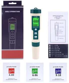 5 In 1 Tds/Ec/Ph/Zoutgehalte/Temperatuur Meter Digitale Water Monitor Tester Voor Zwembaden, drinkwater, Aquaria -A