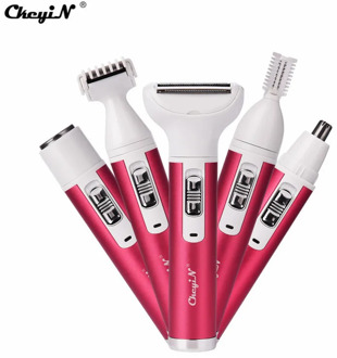 5 in 1 Women Shaver Painless Hair Removal Epilator Shaving Machine Face Beard Eyebrow Nose Trimmer Body Bikini Electric Razor 45