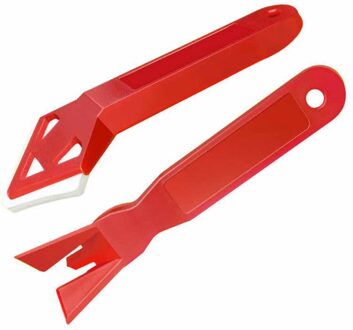 5 In1 Siliconen Remover Kalefateren Finisher Kit Glad Schraper Grout Kit Tools Met Naad Tape Plastic Handgereedschap Set Accessoire # Y30 rood