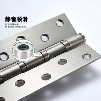 5 Inch 3.0 Rvs Scharnier Mute Lager Scharnier Houten Deur Deur Scharnierende Scharnier Enkel Stuk Compact Duurzaam Scharnier