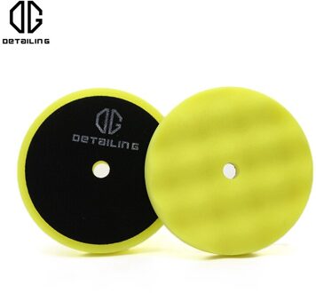 5 Inch Auto Detaillering Foam Polijsten Pad 145Mm Duitse Spons Buffing Pad Voor Dual Action Polijstmachine 3 stk geel pad