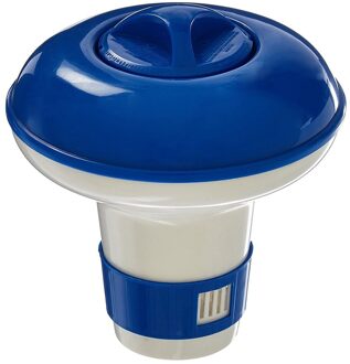 5 Inch Deluxe Grote Blauwe En Witte Drijvende Zwembad Chloor Dispenser Desinfectie Automatische Applicator