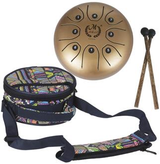 5 Inch Mini Drum 7 Tone Staal Tong Percussie Drum Handpan Instrument Met Een Draagtas Muziekinstrumenten goud