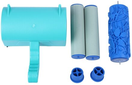 5 Inch Monochroom Wanddecoratie Verf Coating Machine Roller Brush Tool 3D Patroon Behang Decoratie Schilderen Tool Plus 5 I