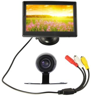 5 Inch Tft Lcd In De Rear View Monitor Parking Backup Camera Met Ntsc/Pal Video Formaat, schermresolutie 320X240 Waterproo